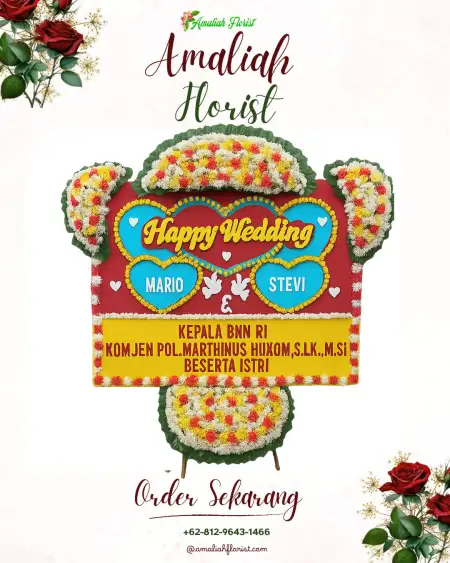 Papan Bunga Pernikahan Malangjiwan